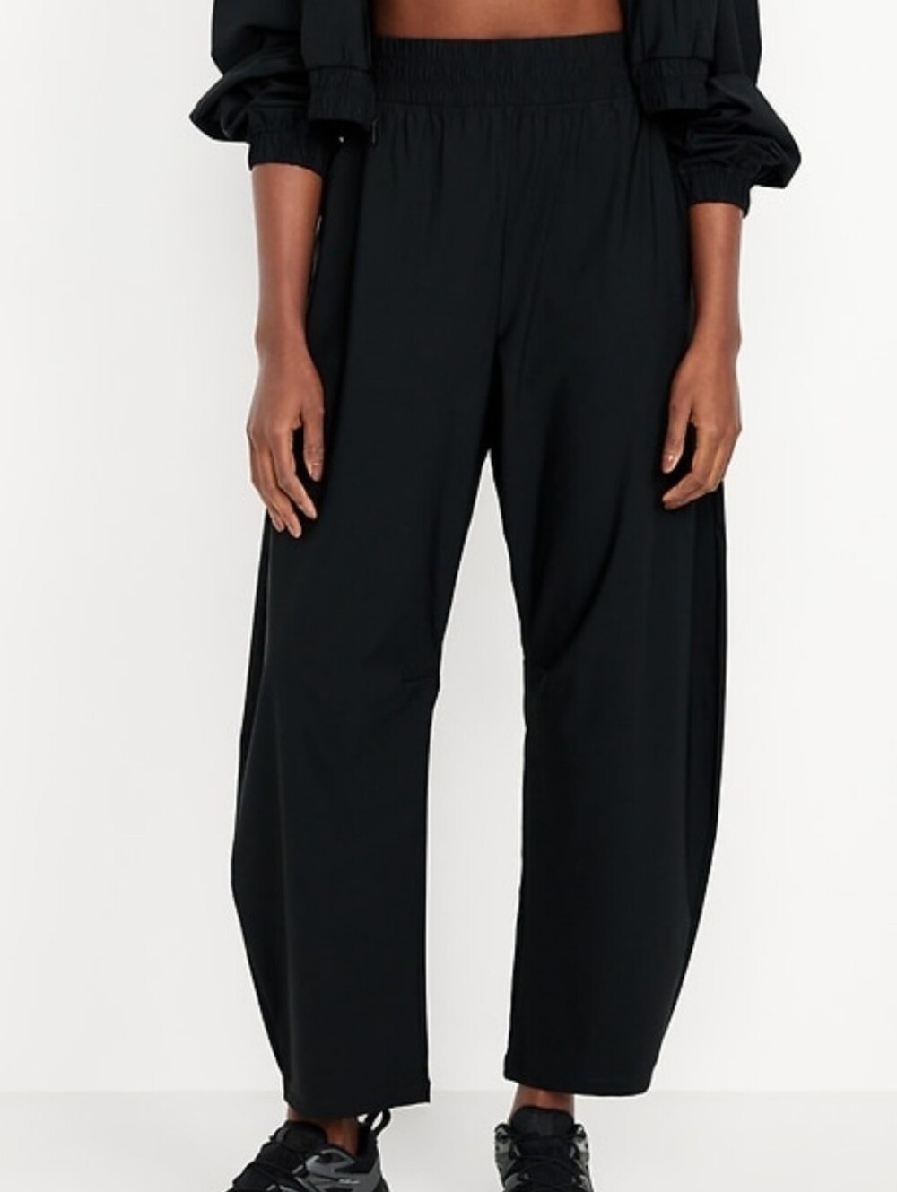Old Navy SleekTech black barrel ankle pants, sz L Tall
